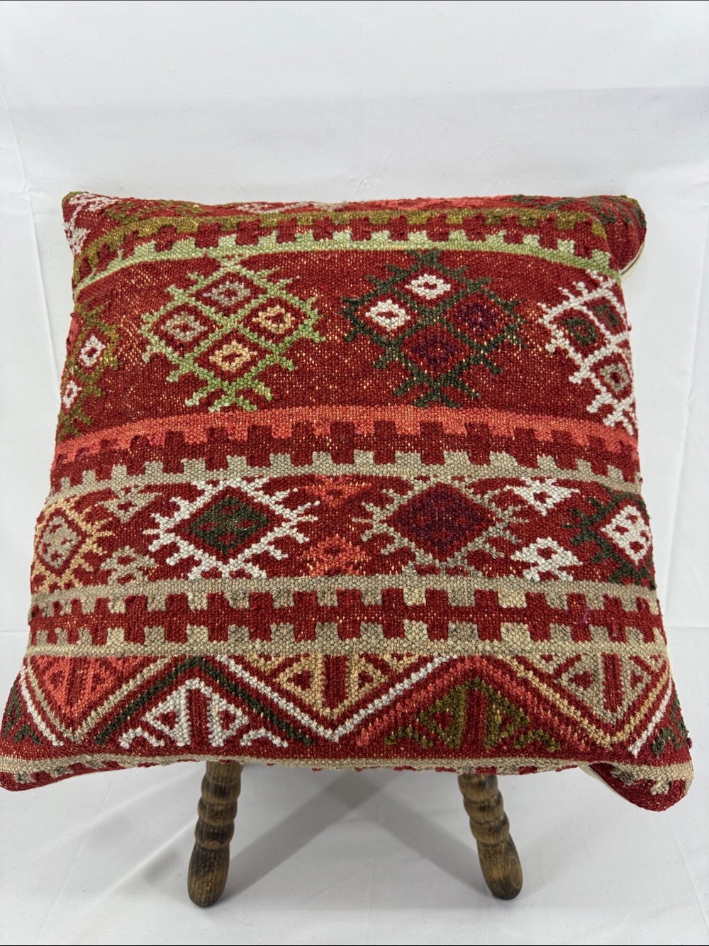 Pottery Barn Kilim Southwest 18" Decorative Throw Pillow Cover & Feather Insert